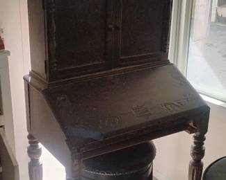 Antique VictorianStyle Oak Secretary Desk