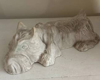 Vintage Cast Stone Scottish Terrier Figurine