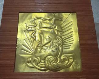 O.C.A. South Gate Calif. Brass Ship Plaque