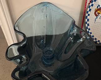 Vintage RARE Melted Glass Sparklette Gallon Bottle Bowl