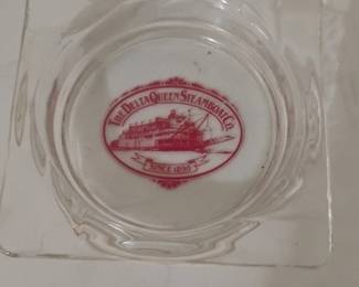 Delta Queen Steamboat Company Glass Ashtray