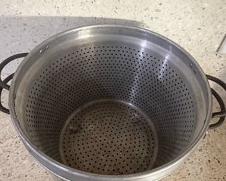 Vintage Aluminum Steamer Pot with Insert second image