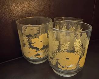 Vintage Libbey Hibiscus and Fern Juice Glasses second image