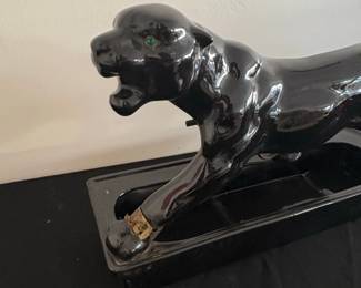 MidCentury Modern Ceramic Panther TV Lamp Planter second image