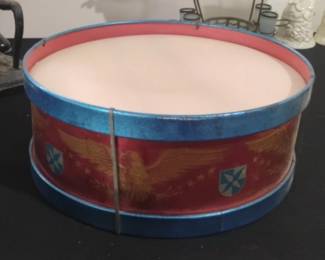 Vintage Ohio Art Patriotic Tin Toy Drum
