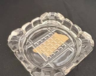 Vintage Pressed Glass Square Ashtray second image