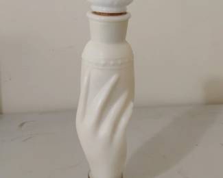 Vintage Milk Glass Hand Perfume Bottle