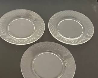 Fostoria American Pattern Clear Glass Plates