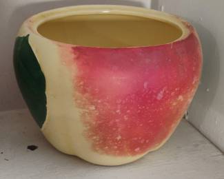 Vintage Ceramic Peach Planter