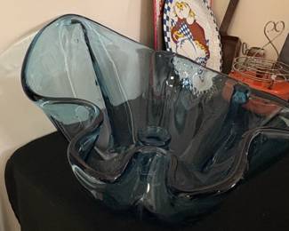 Vintage RARE Melted Glass Sparklette Gallon Bottle Bowl second image