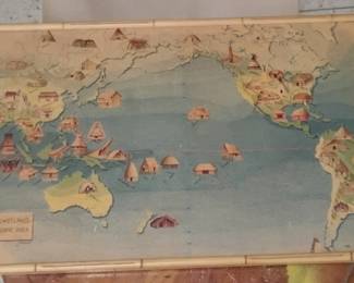 Native Dwellings of the Pacific Area Map by Miguel Covarrubias