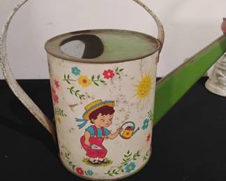 Vintage Ohio Art Childs Lithographed Tin Watering Can second image
