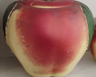 Vintage Ceramic Apple Cookie Jar