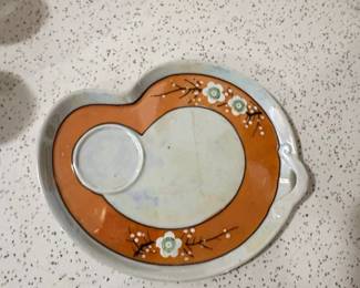Vintage Japanese Lusterware Snack Plate