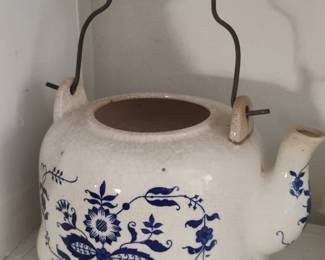 Blue Onion Pattern Ceramic Teapot
