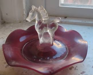 Vintage K.R. Haley Pacemaker Pony Trinket Dish
