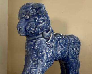 Vintage Cameron Clay Products Blue Lamb Planter