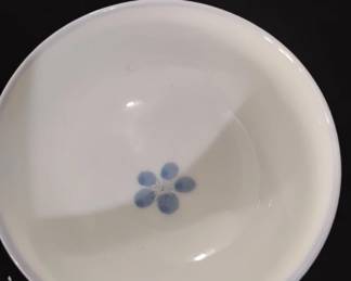 Japanese Blue and White Cherry Blossom Porcelain Bowls second image