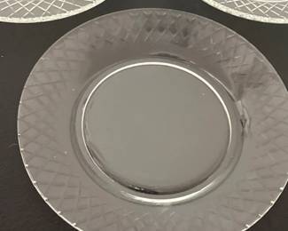 Fostoria American Pattern Clear Glass Plates second image