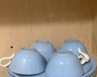 Homer Laughlin Skytone Cup and Saucer Set