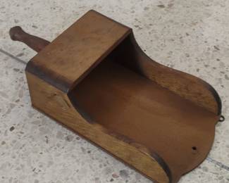 Vintage Wooden WallMounted Scoop or Candle Sconce