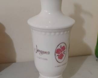 Vintage Jergens Lotion Milk Glass Bottle