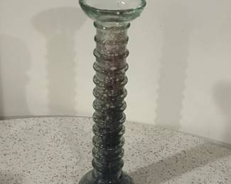 Vintage La Mediterranea Recycled Glass Candlestick