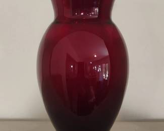 Vintage Anchor Hocking Royal Ruby Red Glass Vase