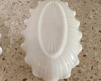 Fenton Milk Glass Ruffled Edge Dishes third image