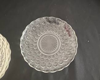Anchor Hocking Bubble Clear Glass Plates