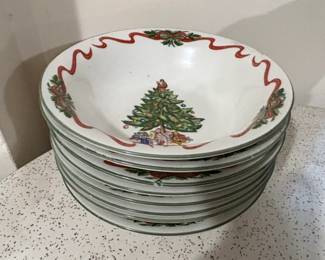 Tabletops Unlimited Holly Ribbon or Soup Bowls