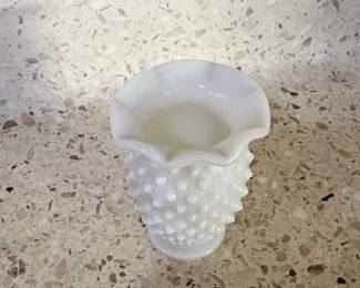 Fenton Milk Glass Hobnail Vase second image