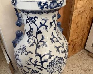 Chinese Blue and White Porcelain Floor Vase second image