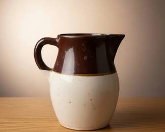 Vintage R.R.P. Co. TwoTone Stoneware Pitcher