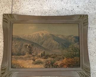 Vintage Robert Wood Desert Landscape Art Print