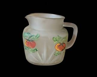 Vintage Gay Fad HandPainted Frosted Glass Pitcher