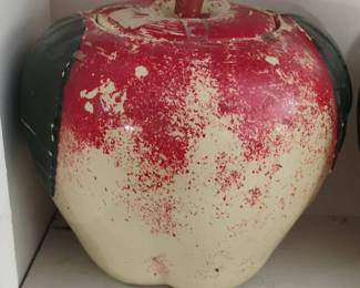 Vintage Hull Pottery Blushing Apple Cookie Jar