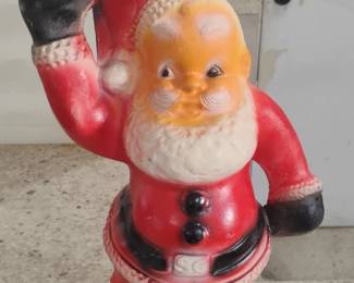 Vintage Waving Santa Claus Squeeze Toy