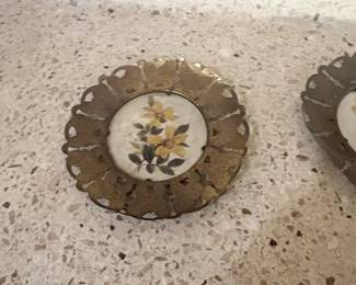 Vintage Brass Butterfly Filigree Wall Plaque