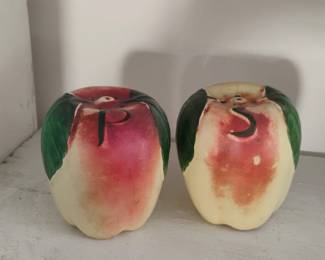 Vintage Hull Pottery Blushing Apple Salt and Pepper Shakers