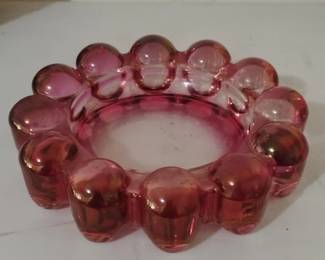 Viking Glass Persimmon Orb Ashtray