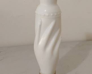 Victorian Milk Glass Hand Vase