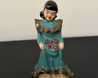 Vintage Chalkware Southern Belle Figurine