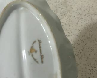 Bavarian Rose Porcelain Leaf Dish second image