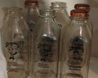 Broguieres Farm Fresh Dairy Glass Milk Bottles
