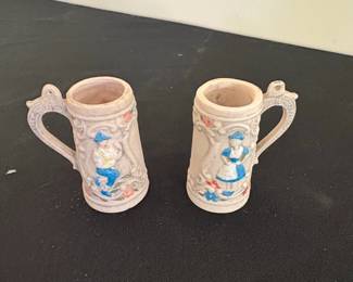 Vintage GermanStyle Beer Stein Salt and Pepper Shakers