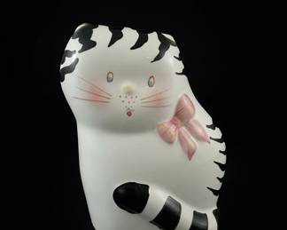 Vintage Albert E. Price Ceramic Striped Cat Figurine