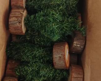 Miniature Artificial Bottle Brush Christmas Trees