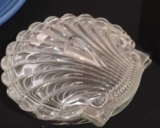 Vintage Clear Glass Shell Dish