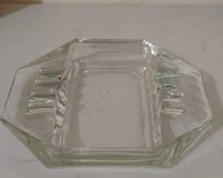 Vintage Safex Art Deco Octagonal Glass Ashtray